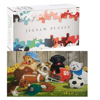 1000 Kus Puzzle Pet Psov Hrať Gule vzor Puzzle Hra Dospelí deti deti vzdelávacie Zaujímavé hračky sady Kvapka loď 2020