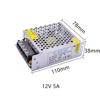 12V Prepínača LED Napájací Transformátor 1.25 A/2A/3A/5A/8.5 A/10A//15A/20A/30A vodič 15W 25W 36W 60W 100W 120W 150W 250W 360W