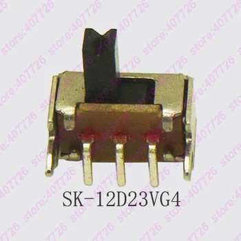 200PCS 3Pin Mini Posuňte Spínač On-OFF Micro Prepínač H=4 MM Miniatúrne Horizontálne Posuňte Prepínač SMD SK-12D23VG4