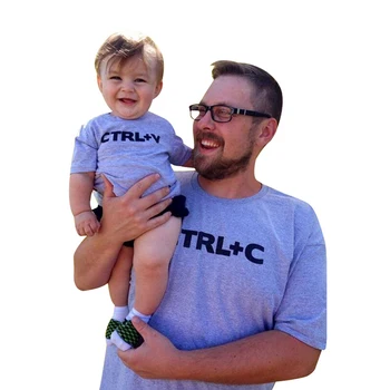 2019 Rodiny Zodpovedajúce Oblečenie Letné CTRL+C CTRL+V Otca, Syna Tričko Rodiny Pozrite Zodpovedajúce Oblečenie Otecko a Dievčatá, Detské Oblečenie Set