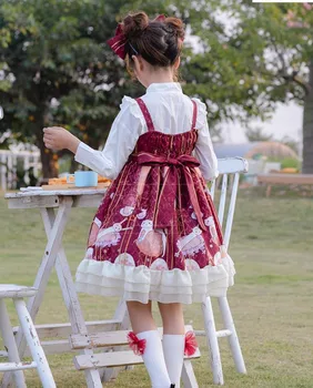 2020 Lete Nové Lolita Španielsko Dievča Princezná Šaty Anime Cosplay Kostým Detí, Narodeniny Halloween JSK Šaty Pre Dievčatá Y2811
