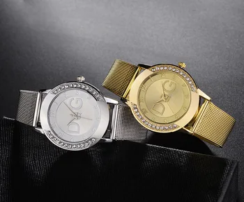 2020 Módne Luxusné Európske Populárny Štýl Hodiny Zlaté Nehrdzavejúcej Ocele Hodinky Značky Hodiniek Ženy Quartz Reloj Bayan Kol Saati