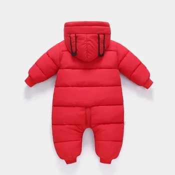 2020 Nové narodené Dieťa Nosiť Zimné Jumpsuit Snowsuit Chlapec Teplé Plus velvet Romper Dole Bavlna Dievča oblečenie, detská kabát oblečenie
