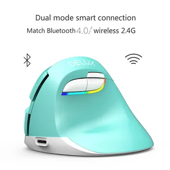 2400dpi farebné bezdrôtový svetelný elektrický zvislý myš Bluetooth, štyri nabíjateľné-rýchlosť dip zadarmo úprava