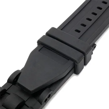 26mm Silikónové Gumy Watchband Čierne Luxusné pánske Náramok, Hodinky, Náramok Náhradný Popruh Č Pracka Pre/Invicta/Pro/Diver