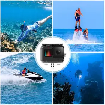 45M Vodotesné púzdro puzdro pre GoPro Hero 9 Potápanie pod vodou Vody Prípade Ochranný Kryt pre Go Pro 9 Príslušenstvo