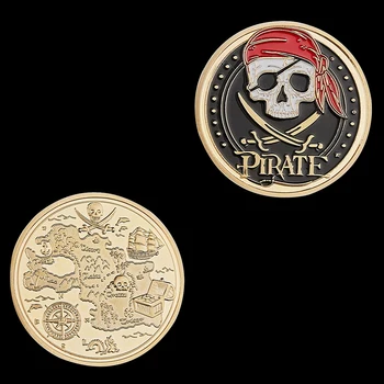 5 KS/Veľa Film Pirate Skull Aztec Gold Mince Jack Sparrow Medailón Lebky Medaila