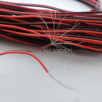 50meters/veľa, 2pin Červená Čierna kovová, 22awg Pocínované Medené PVC Insulated Wire, Rozšírenie Elektronických Kábel Fio