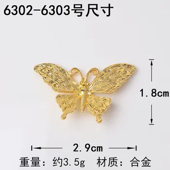50pcs 18*29mm 25*39 mm Zlatá/strieborná Farba Zliatiny Materiálu Motýľ Kúzlo prívesok Na Hlavu DIY Svadobné Handmade Šperky, Takže