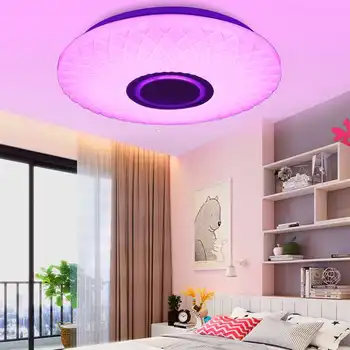72W Moderné LED Stropné Svetlá Diaľkové Ovládanie Domov Osvetlenie APLIKÁCIU bluetooth Hudby Svetlo Spálňa Smart Farebný RGB Stropné Lampy