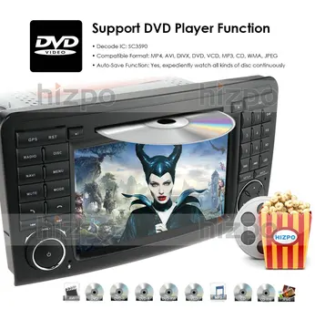 Android 10.0 7 Palcový 2 Din Auto DVD rádia Pre Mercedes Benz GL ML TRIEDY W164 ML350 USB Oceľových kolies, kontrolu RDS DVR Zadarmo Fotoaparátu