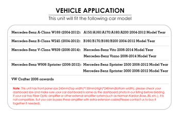 Android 10 2 Din Auto Multimediálny Prehrávač systému GPS Na Mercedes/Benz/Sprinter/B200/B-class/W245/B170/W169 Rádio SWC DAB+ DSP RDS DTV BT