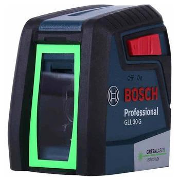 Bosch GLL30G Laser Úrovni s Vysokou Presnosťou Zelené Svetlo Dva-Line Horizontálne A Vertikálne Laser Úroveň Svetla Nástroj