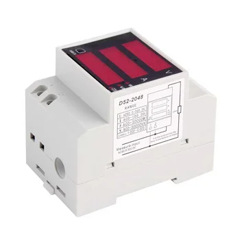 D52-2048 Din lištu LED Digitálny Voltmeter Ammeter Aktuálne Meter Aktívny Power Factor AC80-300V Multifunkčné Meter 100A
