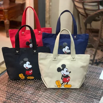 Disney žena taška cez rameno Módne plátené tašky Mickey mouse lady kabelka veľkú kapacitu minnie bežné taška cez rameno nakupovanie