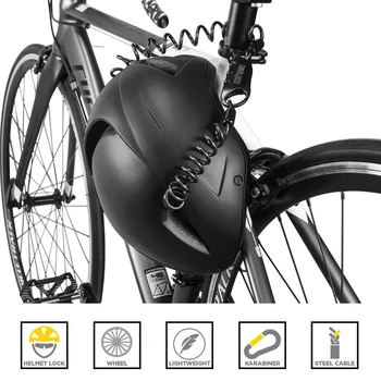 GIYO Bicykli Mini Káblový Zámok 1500mm Cyklistickú Prilbu Zložiť Káblový Zámok, 3-Miestne Kombináciu Anti-Theft Požičovňa Zámok na BICYKEL Cestný Bicykel