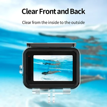 GoPro 9 45M Vodotesné puzdro PC Pevný Kryt Plášťa Objektív Chránič Potápanie Bývanie Shell Pre GoPro Hero 9 Športové Kamery Príslušenstvo