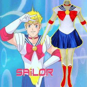 Homosexuáli Cosplay Kostým Sailor Moon Anime Vyhovovali Halloween Cosplay Šaty Pre Unisex Dospelých Mužov Školské Uniformy Roztomilý Sexy Šaty