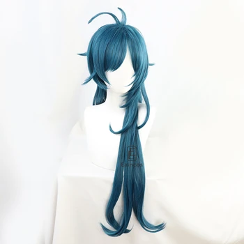 Hra Genshin Vplyv Kaeya Cosplay Parochne Modrou Vlnovkou Dlho Mužov Parochňu Tepelne Odolných Syntetických Vlasov