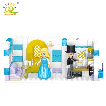 HUIQIBAO 351pcs Ire Princezná hrad Stavebné Bloky Kompatibilné Priateľov pre Dievčatá, dom Tehly údaje nastaviť deti hračky