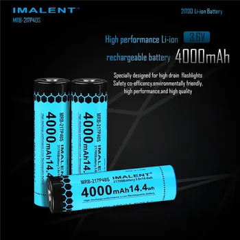 IMALENT Nabíjateľná Li-ion Batérie 3.6 V, Nové Originálne Akumulátory, Lítiové 4000mAH 21700 batérie Pre Baterku MS06