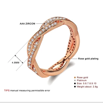 Klasické Prst Krúžky s Shinning Okrúhle Zirkóny Crystal Zásnubný Prsteň pre Ženy v Indii Šperky, Darčeky