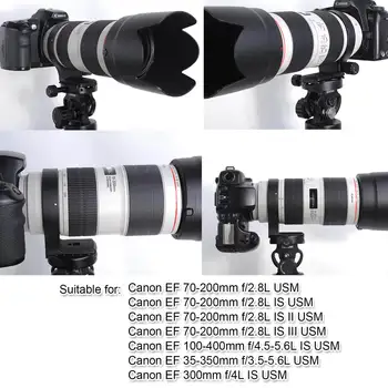 Kovové Objektív Podporu Golier závit pre Statív Krúžok pre Canon EF 70-200 F/2.8 L USM, 70-200 F/2.8 L USM, 70-200 F/2.8 L II (III) USM