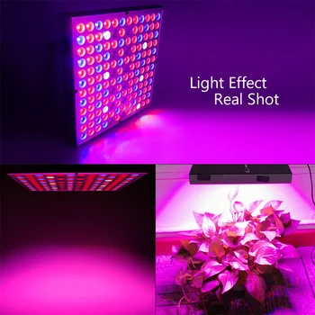 LED Rásť Svetlo celé Spektrum 25W maximálne 45 w Ultratenké Visí Rastie Lampy Červená+Modrá+UV+IR pre Izbové Rastliny Skleníkových Hydroponické