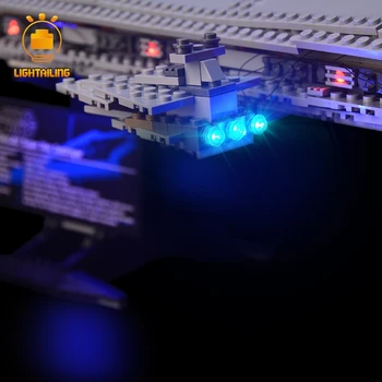 LIGHTAILING LED Svetla Kit Pre Star War Série Super Star Destroyer Stavebný kameň Svetla Set Kompatibilný S 10221
