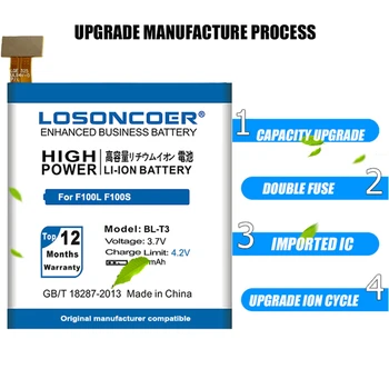 LOSONCOER 3000mAh BL-T3 Batéria pre LG Optimus VU F100 F100L F100S F100K VS950 P895