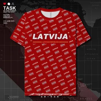 Lotyšsko Latvija lotyšský LVA Rýchle Suché tričko tričko pre mužov módne bežné Beží pánske športové oblečenie, pánske letné oblečenie