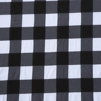 Moderné Čierne Biele Kockované Vybavené List Polyester Prať Bavlna Mäkká Posteľ List Všetky Obklopený Gumička Prekladané Jednoduché Listy