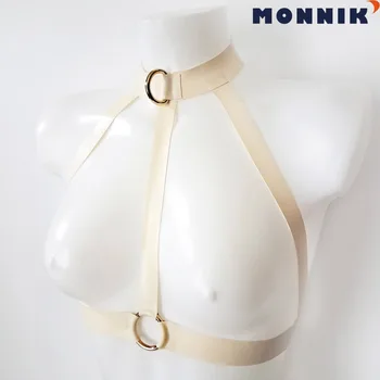 MONNIK latexPink a Biele Dámske Sexi Latexové Prádlo Sadu Luk Dekorácie