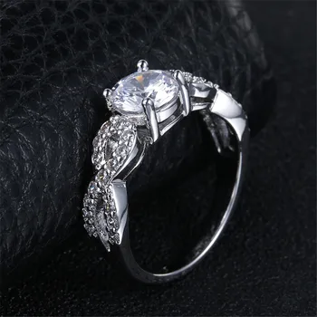 Móda AAA Drahokamu Šperky, Svadobné Zásnubné Prstene Pre Ženy striebristé Šperky Vintage Bague Pre Lady Dd099