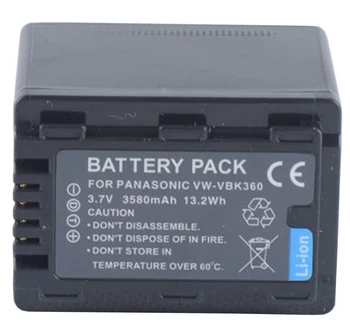 Nabíjateľná Lítium-Iónová Batéria pre Panasonic VW-VBL090, VW-VBK180, VW-VBK360, VW-VBK360-K, VW-VBK360E-K, VW-VBK360GK