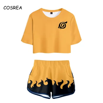 Naruto Tričko Cosplay Kostým Anime T shirt Uzumaki Akatsuki Haruno Sakura Šport Vyhovovali Tees Šortky Disfraz Ženy Oblečenie T-shirt