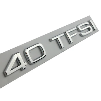 New Black Silver ABS Auto Nálepky Písmená Odznak Znak Loga Pre Audi A3, A4 A6 A5 Q3 Q5 Q7 30 TFSI 35 TFSI 40 TFSI 50 TFSI V6T V8T