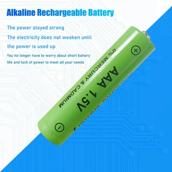 Nové AAA Nabíjateľné Batérie 1,5 V 2100mah Alkalické Batérie pre Diaľkové Ovládanie Elektronické hračky LED svetlo Holiaci strojček Rádio