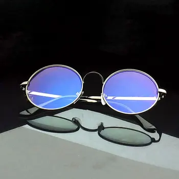 Okrúhle Okuliare, Transparentné pre Počítač Šošovky Kovový Rám Okuliare Ženy Muži Anti Blue Ray Oculos De Grau Okuliare