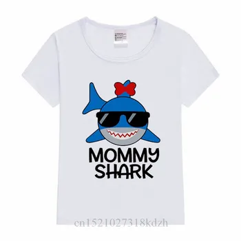 Otecko Mamičke Syn Žralok Zodpovedajúce Rodiny Oblečenie T-shirt 2020 Funny Baby Dieťa Narodeniny Tričko Vlastné Meno Oblečenie