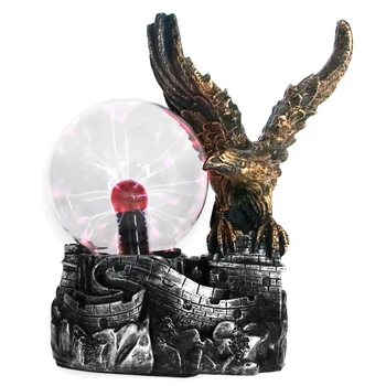 Plešatý Eagle Pohybu Plasma Ball Stolná Lampa Dekoratívne Osvetlenie Dotyk Odpoveď Eagle Ozdoby Nočné Svetlo Figúrka