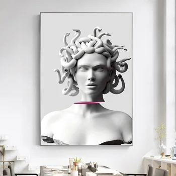 Plátno HD Vytlačí gréckej Mytológie Plagát na Stenu Umenie Medusa Socha Domáce Dekorácie Nordic Maľovanie Modulárny Obrázky Obývacia Izba