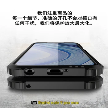 Pre Xiao Redmi Poznámka 9S puzdro Silikón Pevného PC Amror Ťažké Nárazníka Prípade Redmi Poznámka 9S 9 Pro Max Prípade Redmi Poznámka 9S