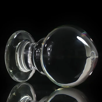 Priemer 62mm veľký análny plug Transparentné krištáľové sklo análny plug dospelých, sexuálne hračky pre mužov gay masáž sklo zadok plug