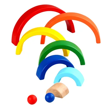 Rainbow Stacker Drevené Hračky Tvorivé Rainbow Stavebné Prvky Montessori Vzdelávacích Hračiek