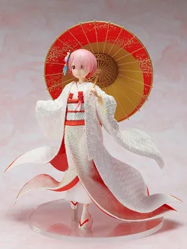 Re:NULA Začína Život v Inom Svete Ram Biele Kimono 1/7 Anime Obrázok PVC Akcie Obrázok Hračky Model Kolekcie Bábika Darček