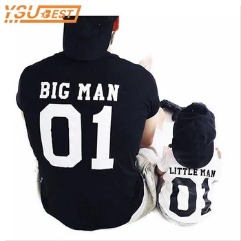 Rodina Pozrieť Veľký Muž Malý Muž T shirt 2019 Rodiny Zodpovedajúce Oblečenie Krátky Rukáv Otec a Syn Oblečenie Rodiny Zodpovedajúce Oblečenie