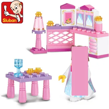 Ružový Sen Dovolenku, Predaj Dieťa, Deti, Priateľov, Tehly Princezná Izba Model Stavebné Bloky Údaje Vzdelávacie Hračky pre Dievčatá