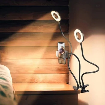 Selfie LED Prsteň Svetla s Mobilný Telefón Mobilný Držiak na Youtube Live Stream make-up Fotoaparát Photo Studio Lampa pre iPhone Android
