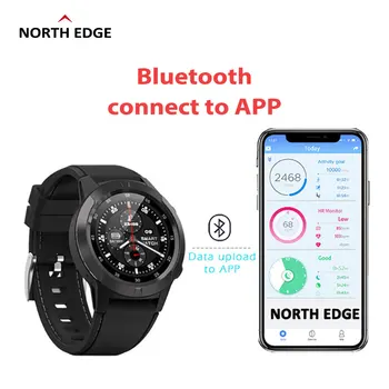 Severnom OKRAJI GPS Smart Hodinky Mužov Kompas Športové Hodinky Srdcovej frekvencie Krokomer Bluetooth Hovor Výškomer X-Trek3 Smartwatch